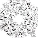 Nachfüllpackung für Kindermalbücher, 10 Blatt – OMY® Objekte &amp; Fantasie (ab 4 Jahren)