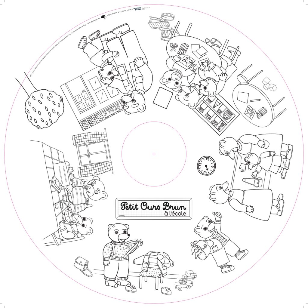 Recharge coloriage enfant 10 feuilles – Petit Ours Brun (dès 2 ans)