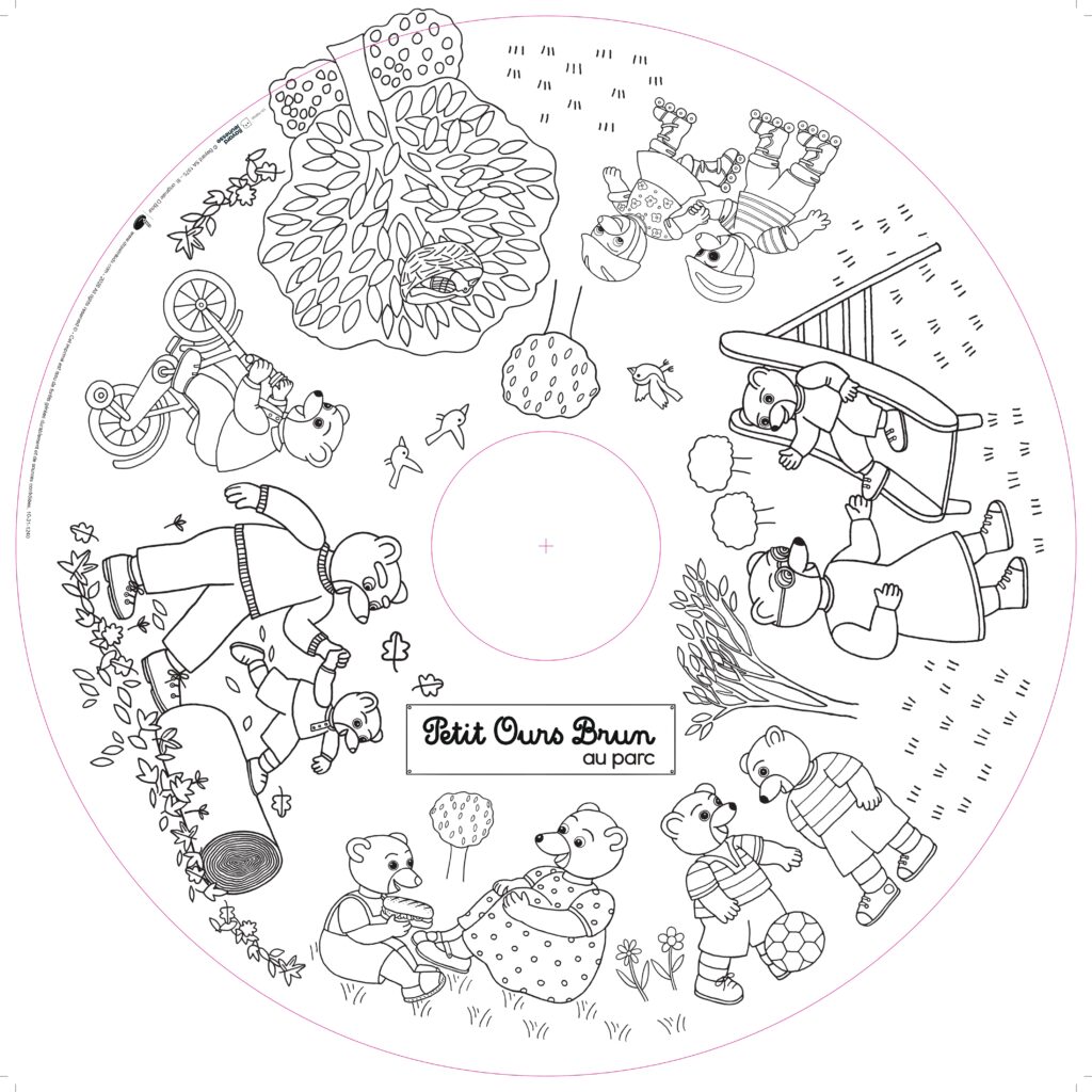 Recharge coloriage enfant 10 feuilles – Petit Ours Brun (dès 2 ans)