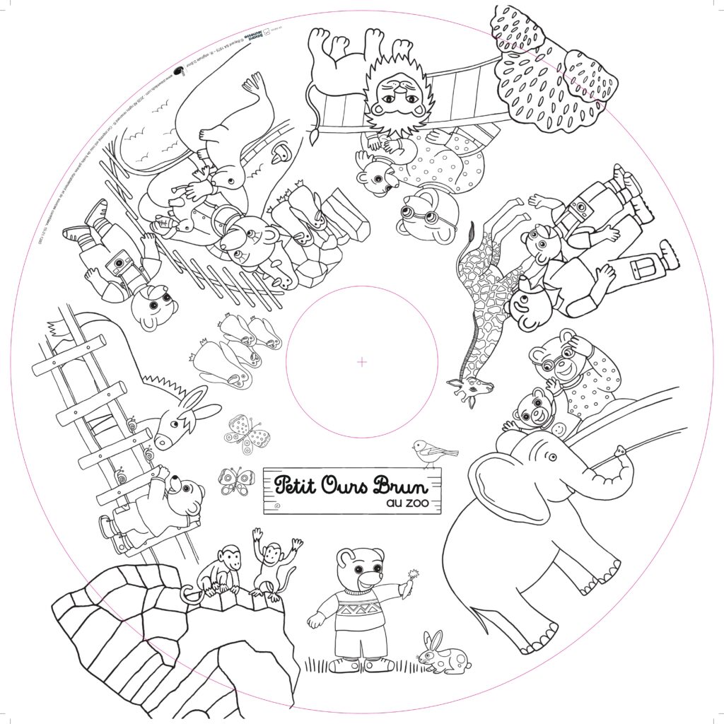 Recharge coloriage enfant 10 feuilles – Petit Ours Brun (dès 2 ans)