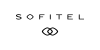 Logo de l'hôtel Sofitel avec symbole central.